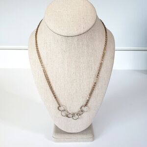 NEW Handmade Gold and Silver-Tone Rings Necklace